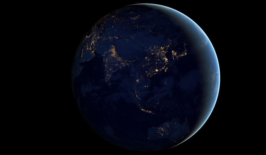 Земля на ночной стороне