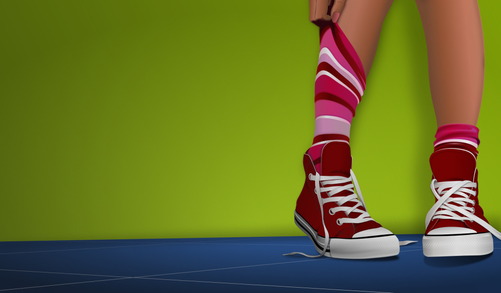 Милые красные кеды