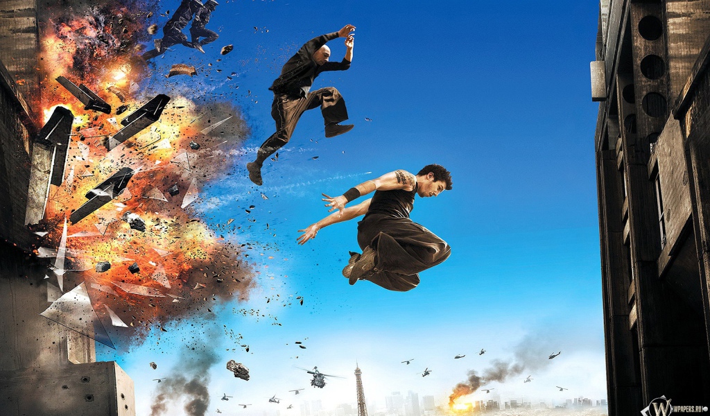 Спасение от взрыва паркур