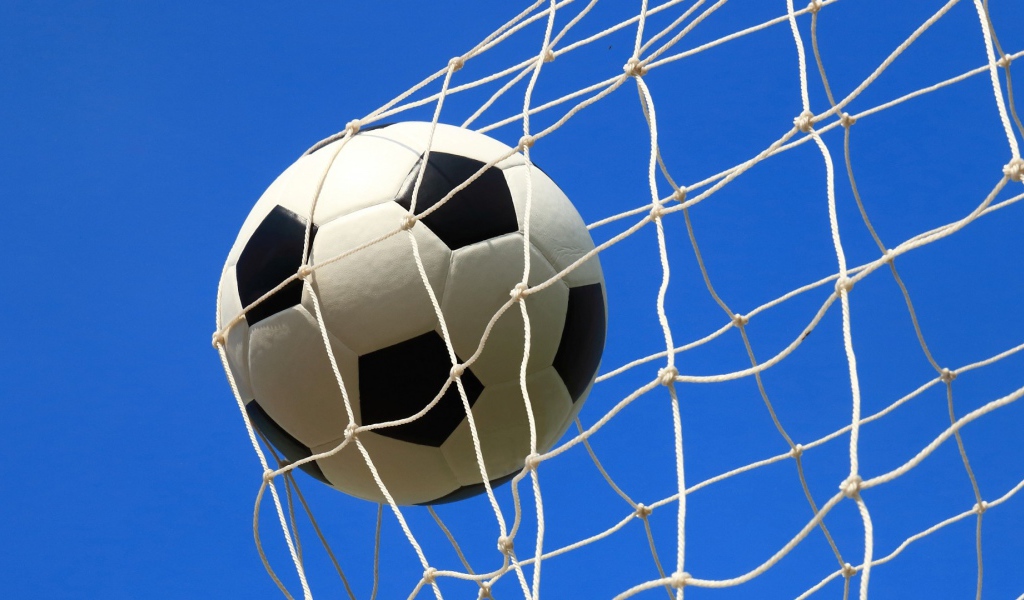 Футбольный мяч в сетке