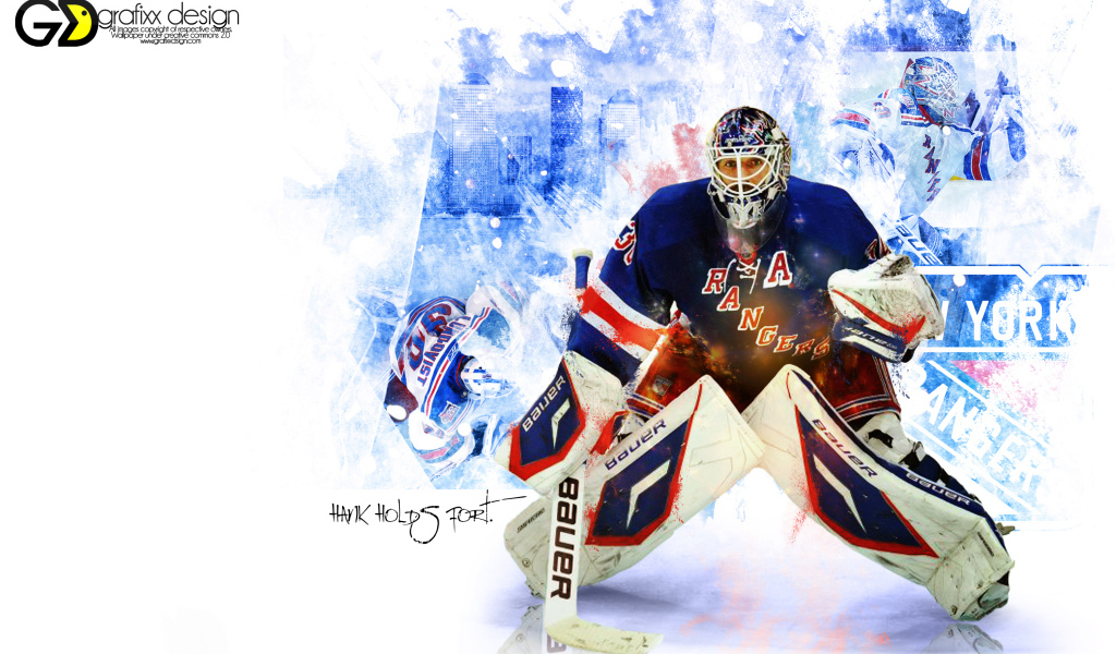 Хенрик Лундквист охраняет свой ворота