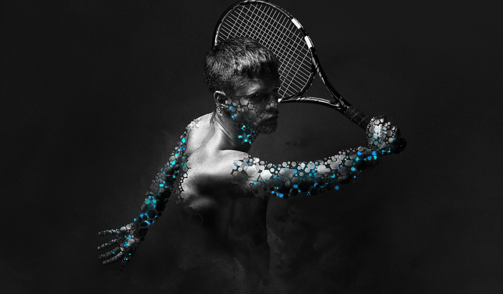 Мужчина с ракеткой