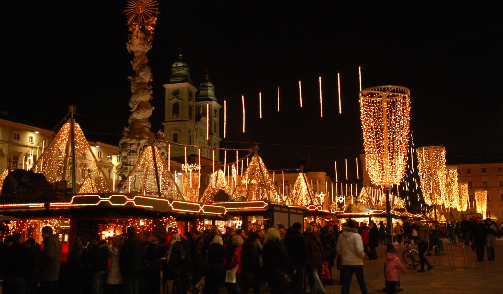 Рождество в городе Линц, Австрия