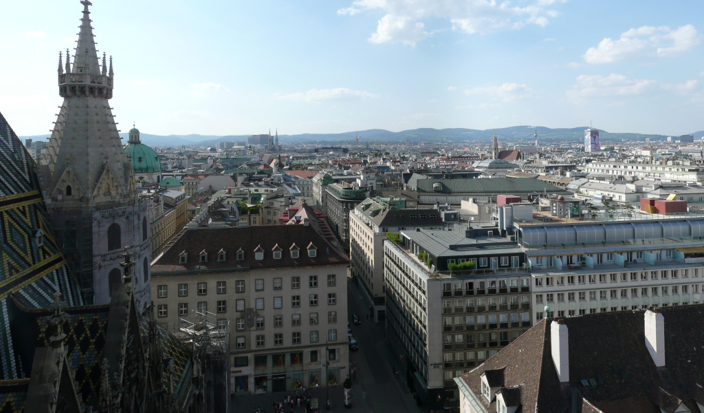 Городские улицы в городе Вена, Австрия