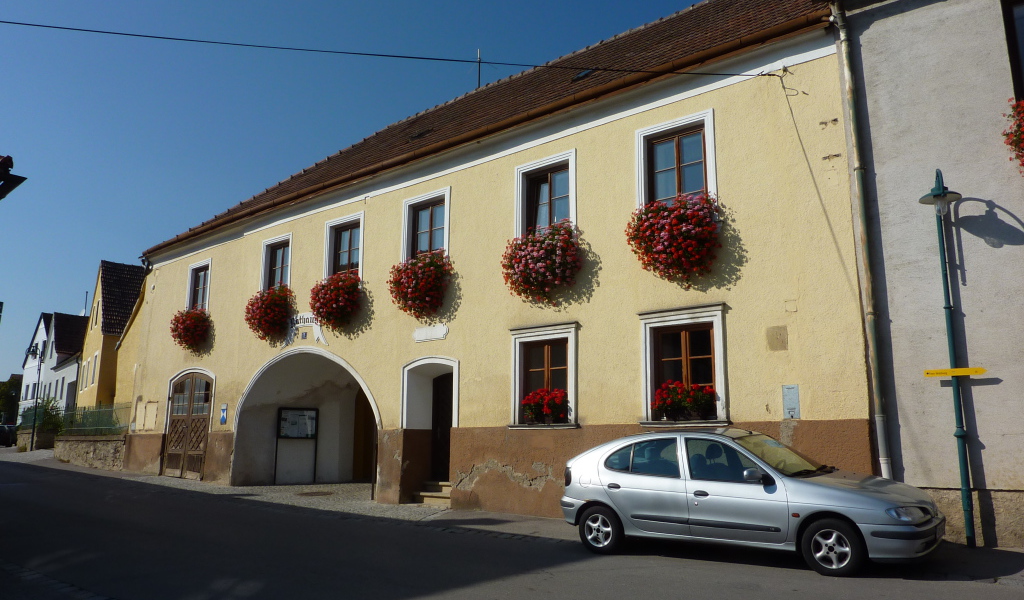 Дом с цветами в городе Лэнгенфельд, Австрия