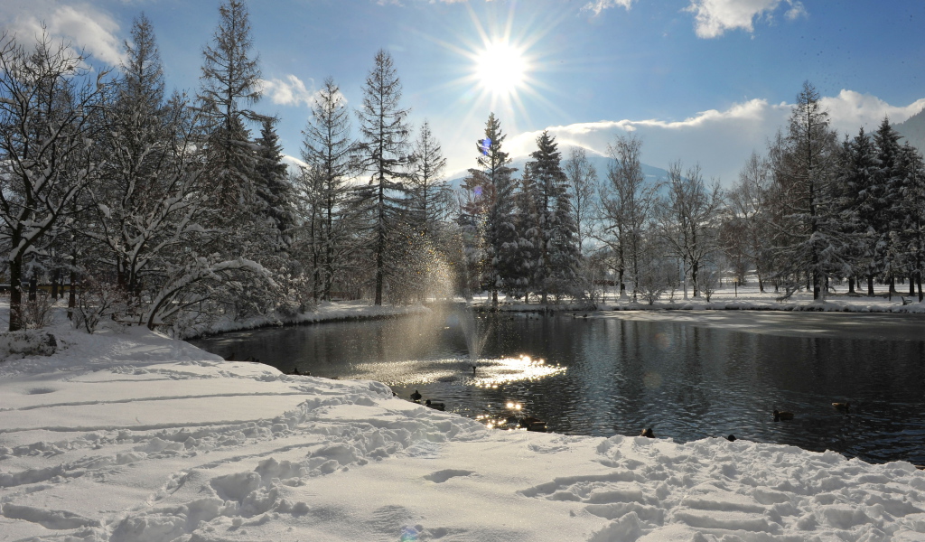 Озеро на курорте Бад Хофгастайн, Австрия