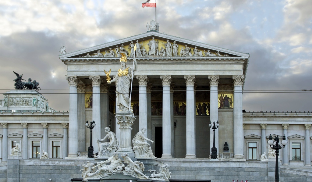 Здание парламента в городе Вена, Австрия