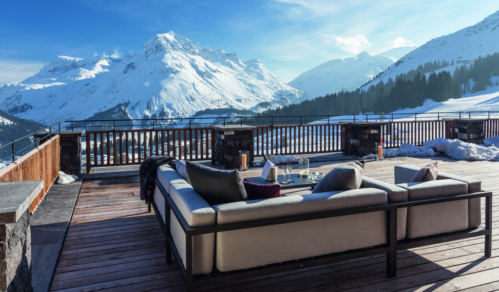 Ресторан на горнолыжном курорте Лех, Австрия