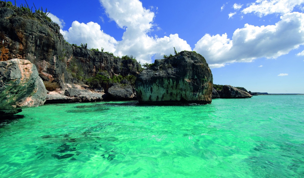 Зеленая вода в Барбадосе 