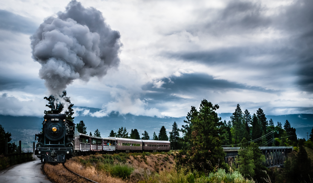 Train in Summerland, British Columbia, Canada