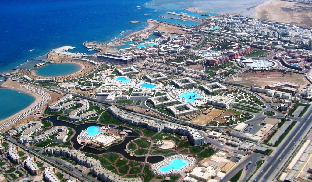 Панорама на курорте Хургада, Египет