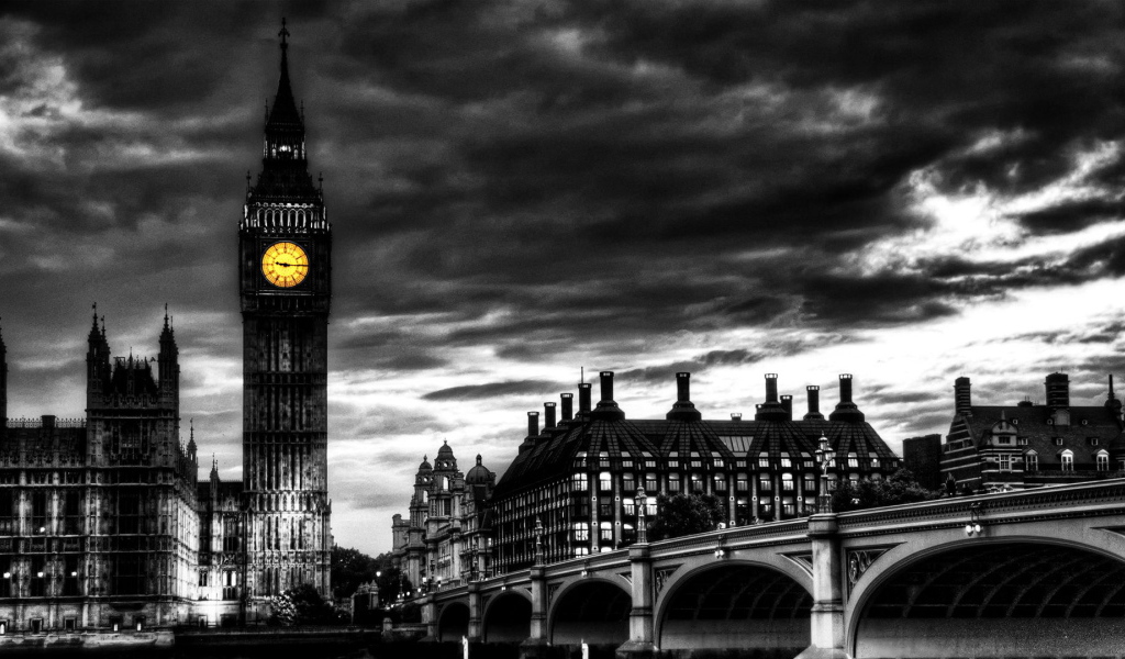 Черно белый Лондон
