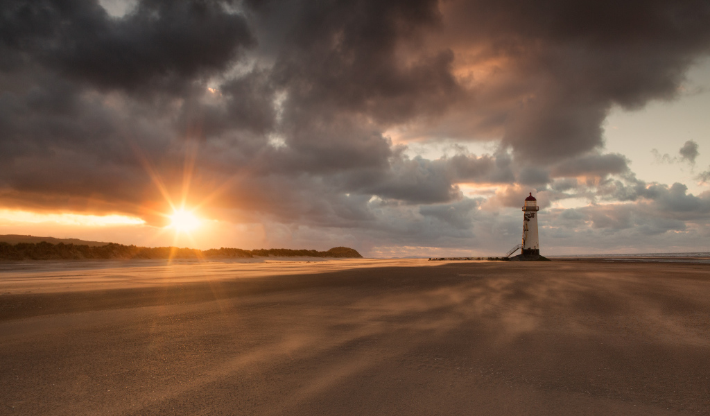Lighthouse in Talacre, North Wales, UK