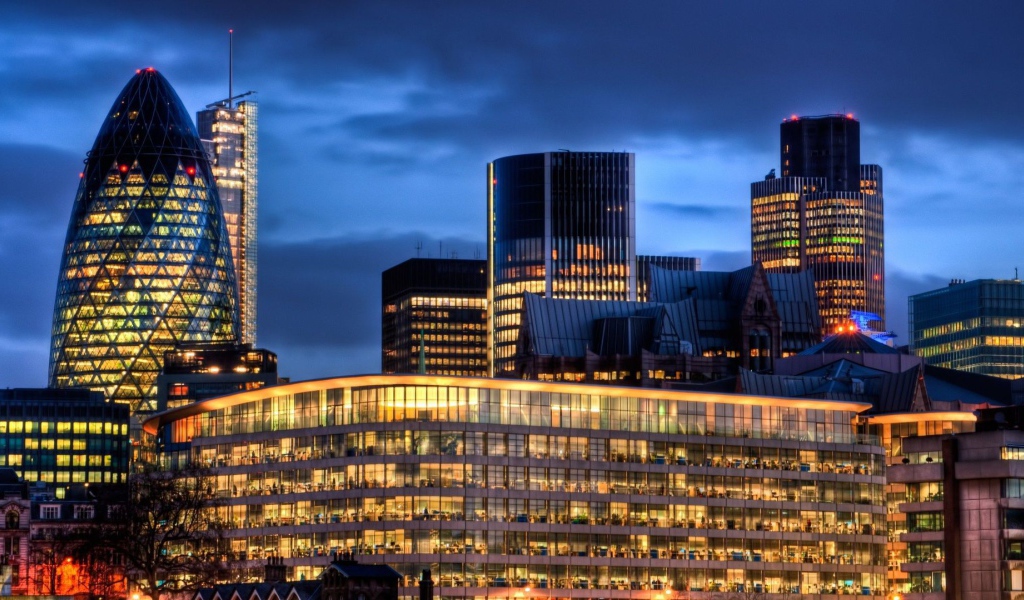 Ночной Сити в Лондоне