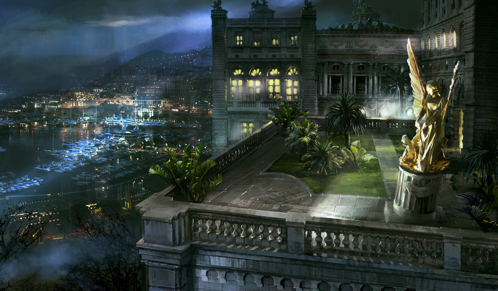 Ангел на балконе в Монако