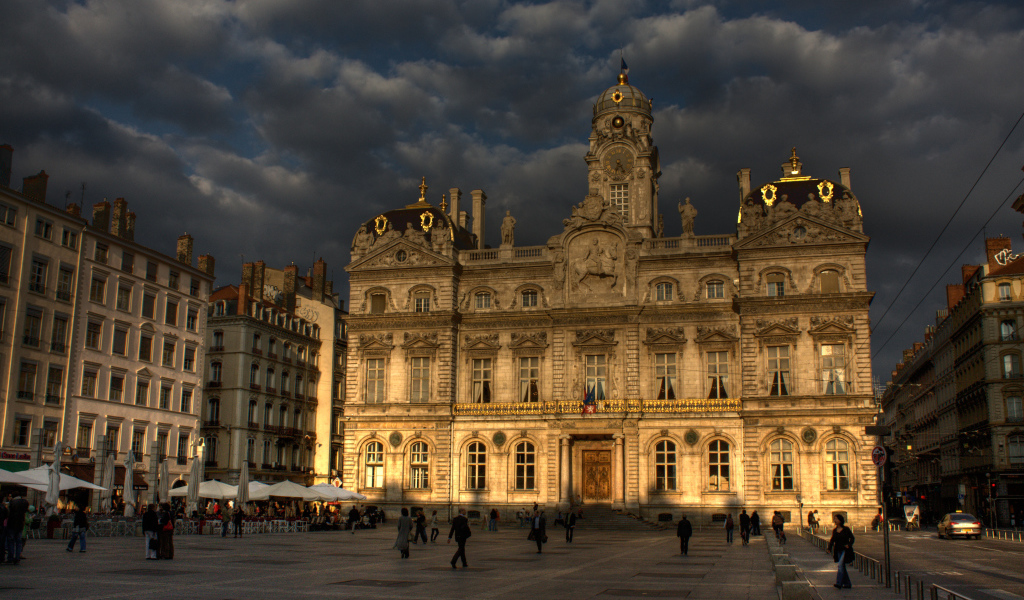 Площадь в городе Лион, Франция