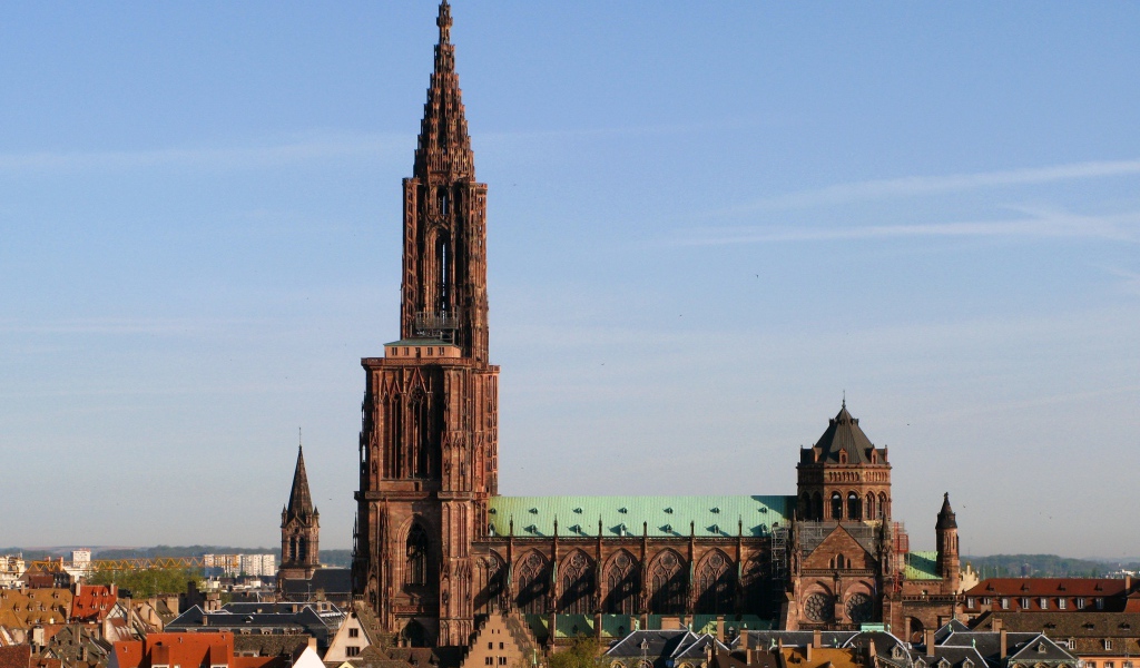 Собор в городе Страсбург, Франция