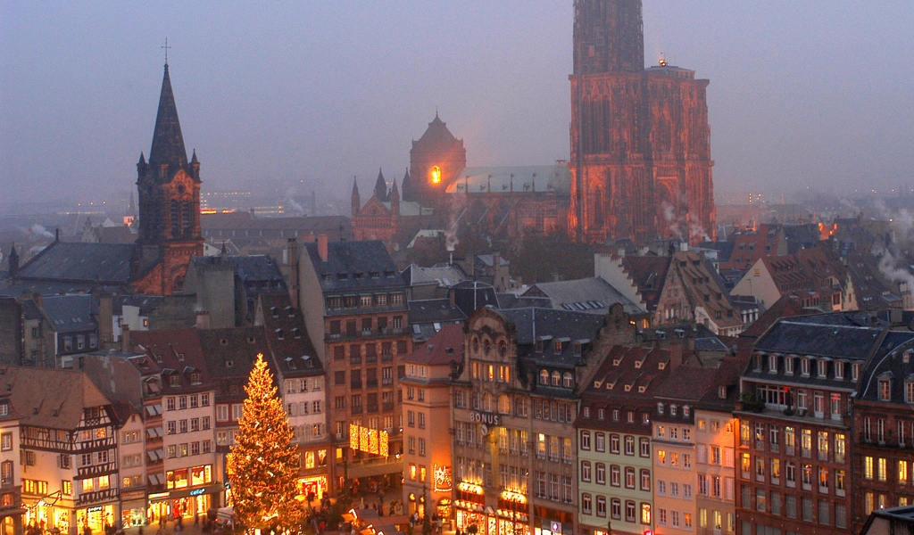 Рождество в городе Страсбург, Франция