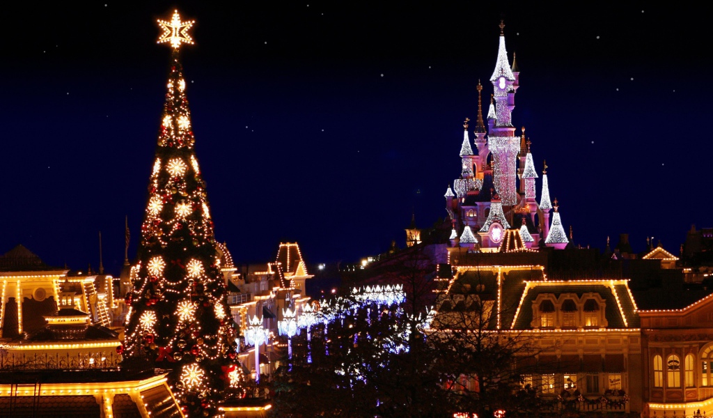 Новогодняя елка в Диснейленде, Франция