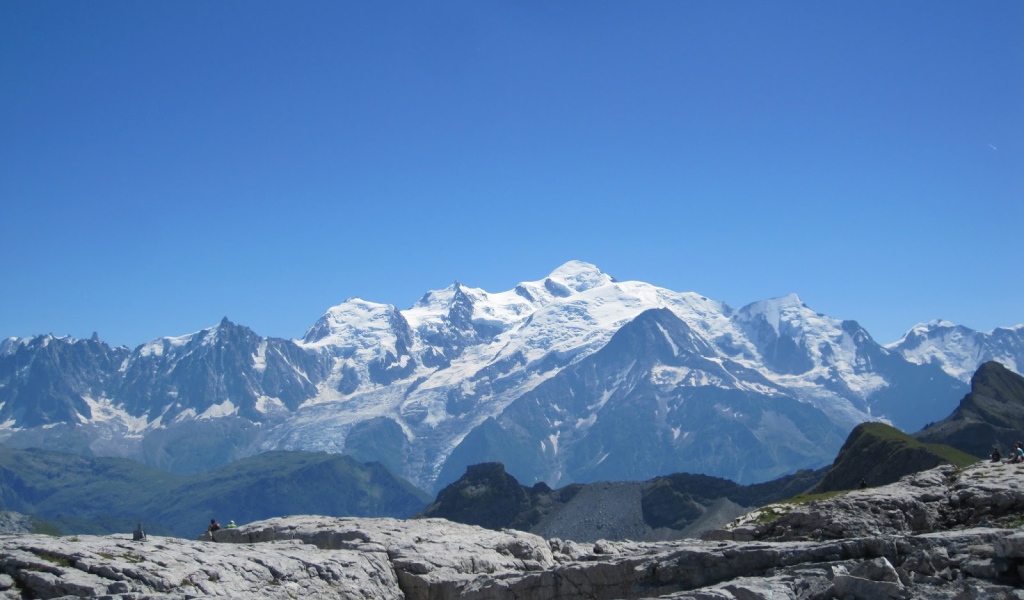 Горные вершины на горнолыжном курорте Самоен, Франция