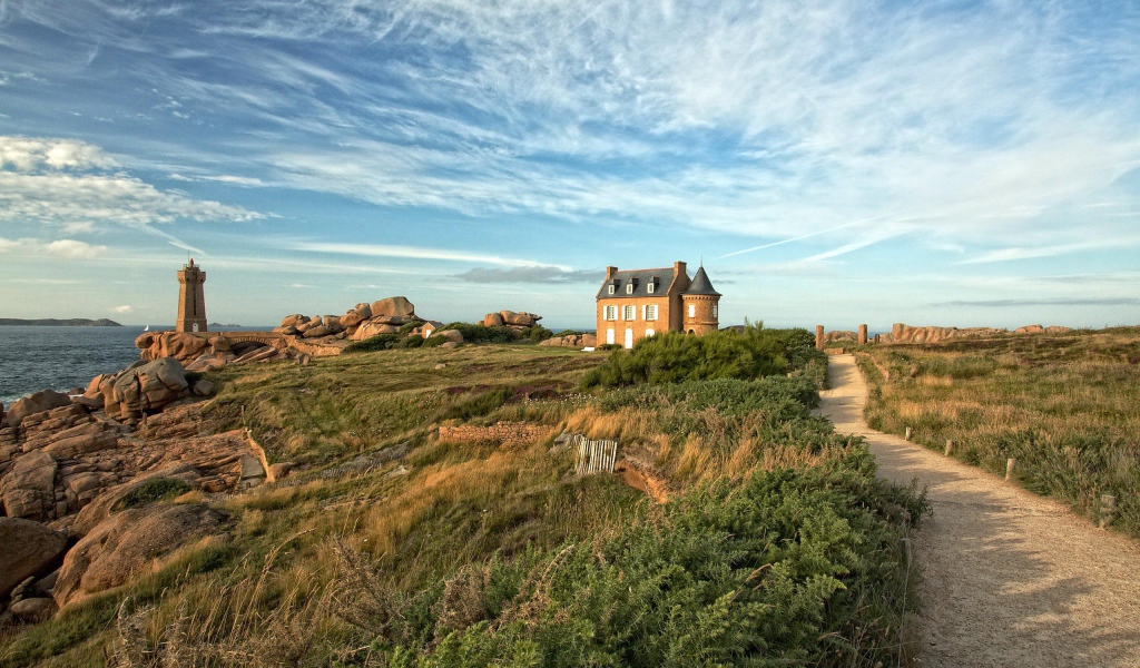 Морское побережье в Бретань, Франция