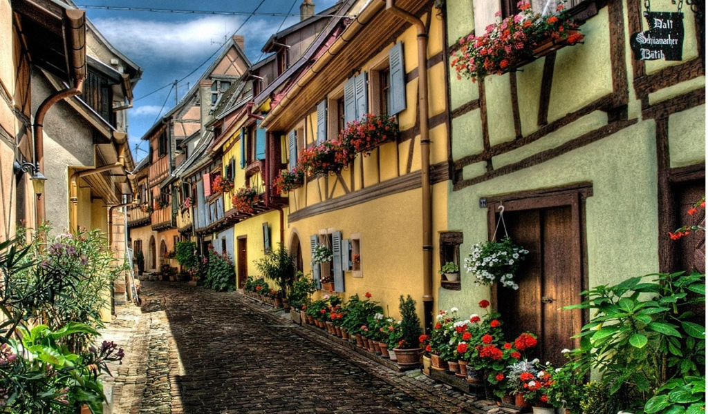 Старинные дома в Эльзасе, Франция