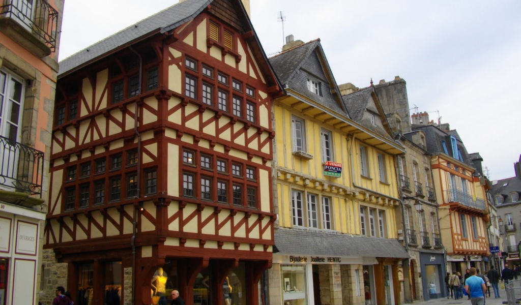 Старинные дома в Бретань, Франция