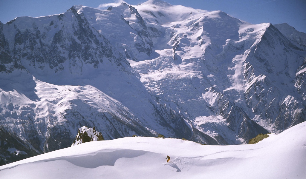 Катание на лыжах на курорте Шамони, Франция