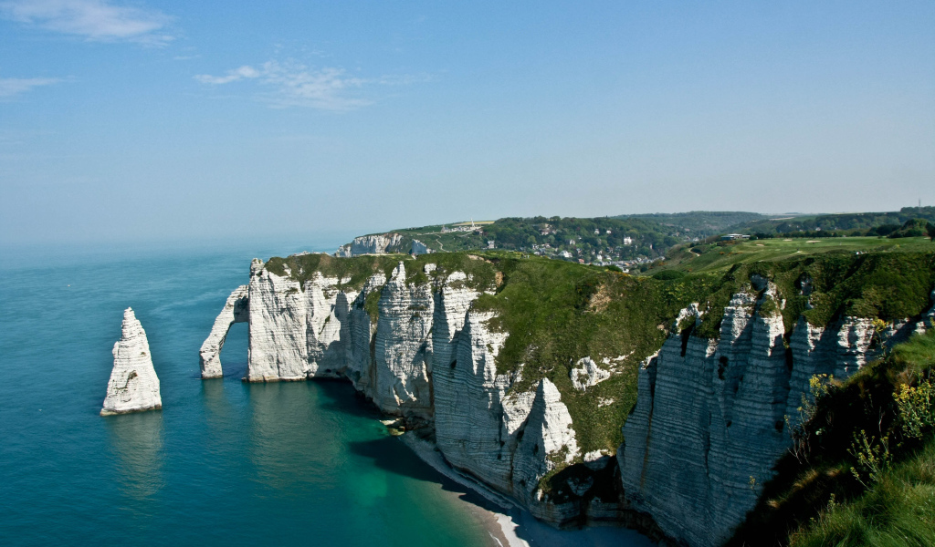 Белые скалы в Нормандии, Франция