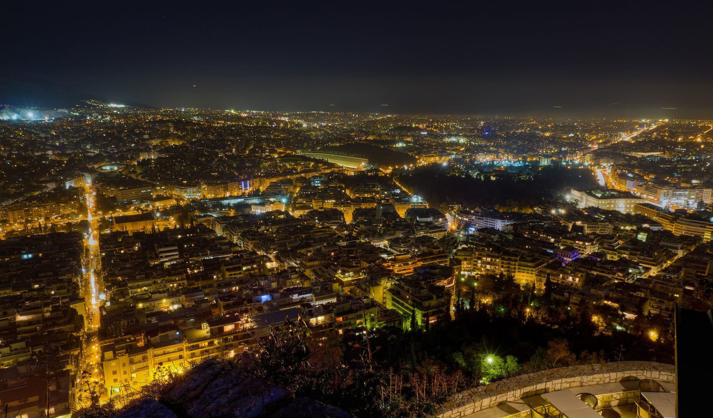 Ночной вид на Афины