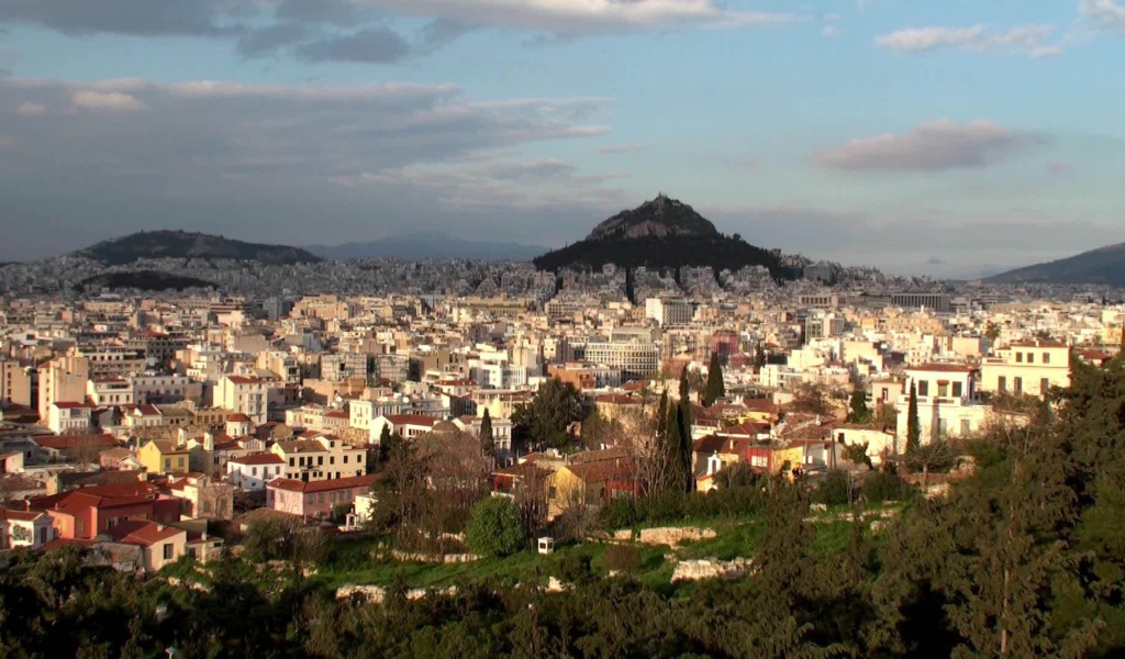 Вид на город Афины