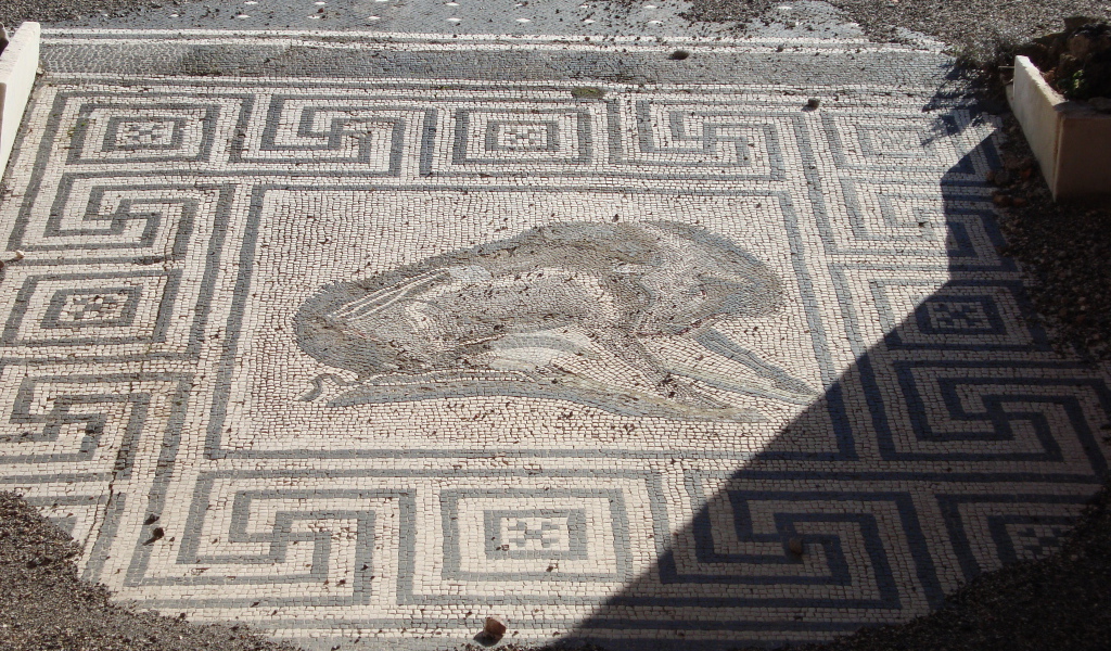 Старинная фреска в Помпеях, Италия