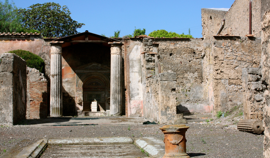 Древняя вилла в Помпеях, Италия