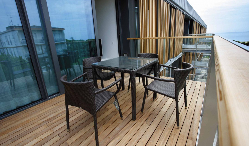 Балкончик в отеле на курорте Лидо ди Езоло, Италия