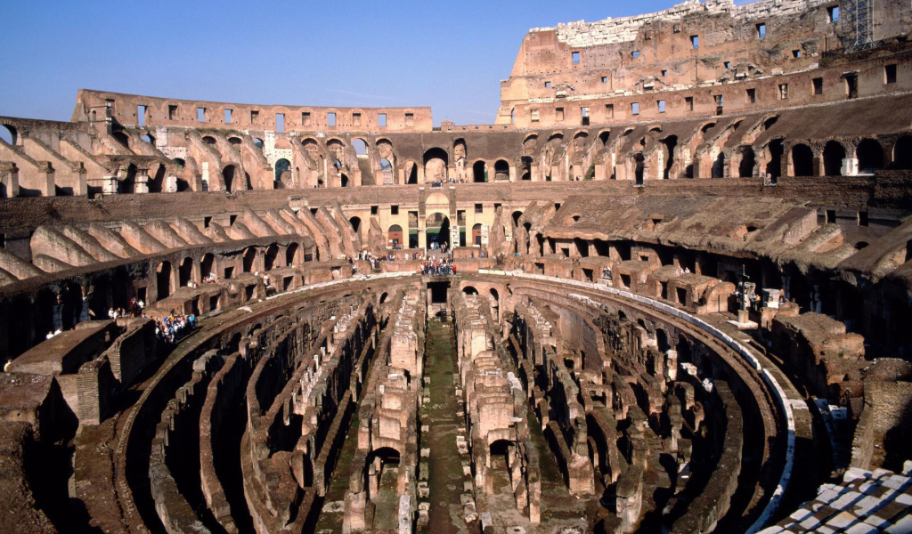 Inside the Coliseum in Rome