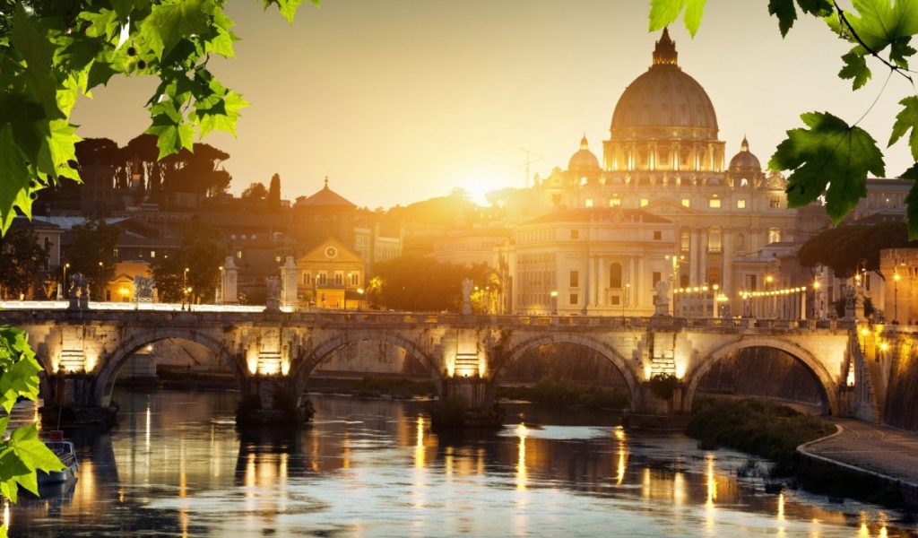 Закат солнца в Риме