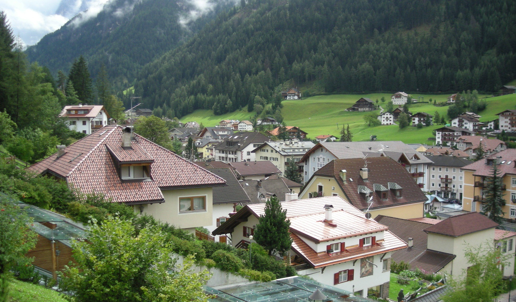 Town houses in Ortisei, Italy