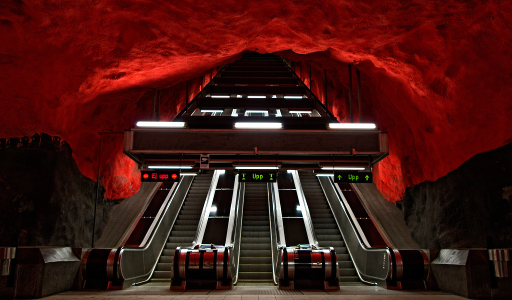 Станция метро в Стокгольме, Швеция