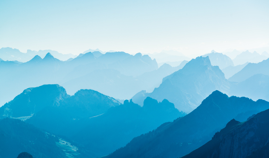 Вид на южные Альпы, Швейцария