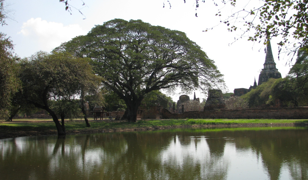 Пруд на курорте Аютайя, Таиланд