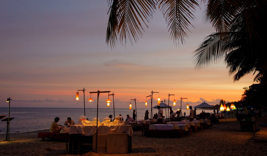 Отдых на пляже на острове Самуи, Таиланд