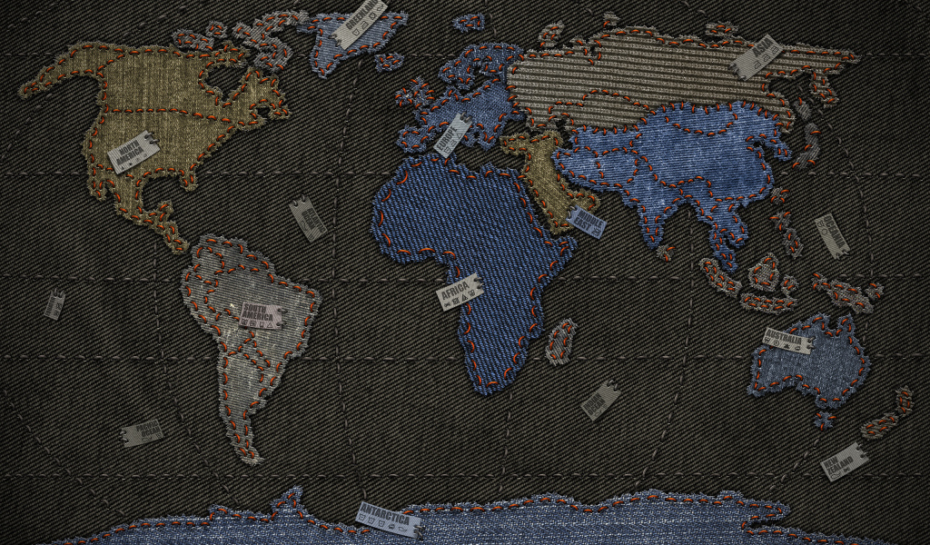 Джинсовая карта Мира