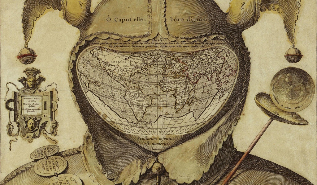 Старая рисованная карта Мира