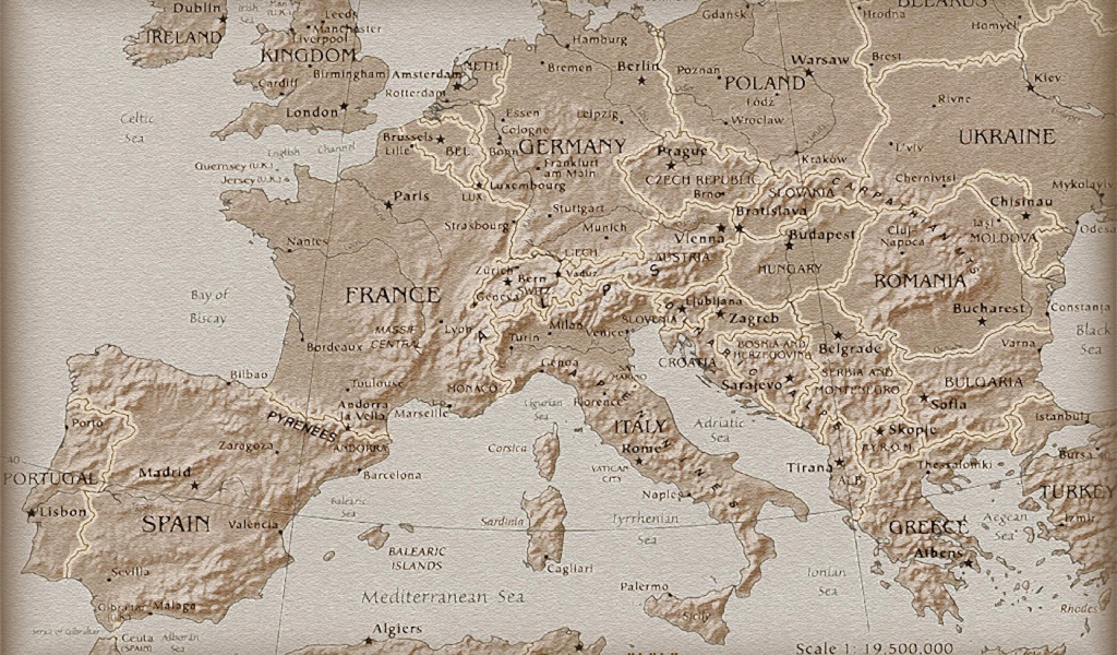 Снимок карты Мира