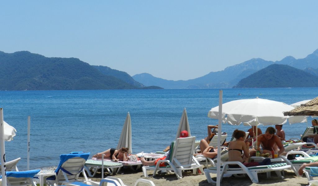 Пляж в Мармарис, Турция