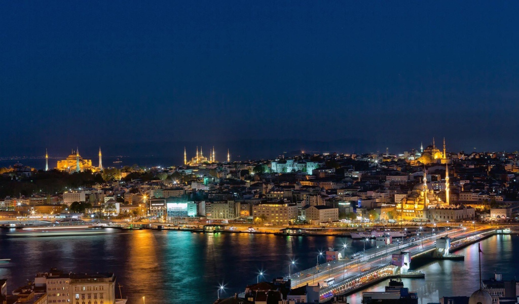 Вечер в заливе Стамбула