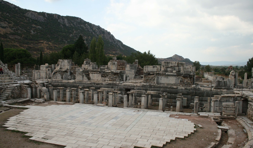 Сцена древнего театра в Эфесе, Турция