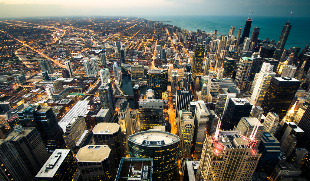 Центр города Чикаго, США