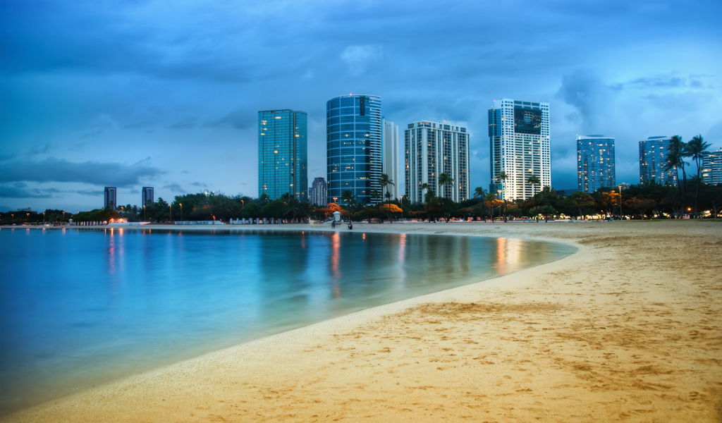 Песчаный пляж в Майами