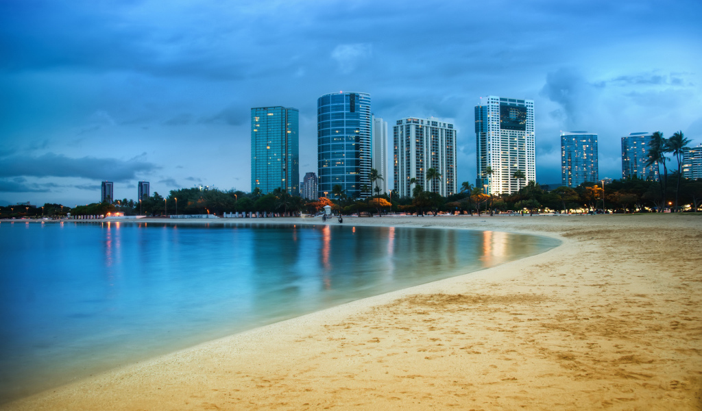 Песчаный пляж в Майами